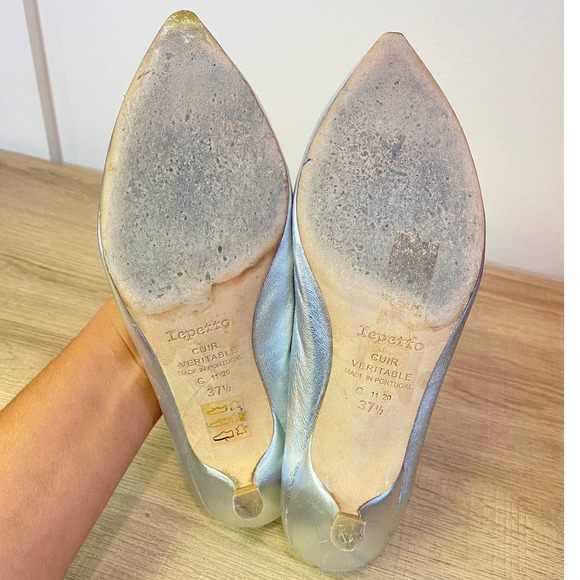 Repetto Paris Brigitte Metallic Silver Ballerina Style Pumps W/Charms RARE - Picture 11 of 14